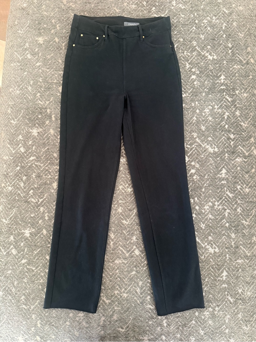 Lyssé Black Pull On Skinny Pants Jeggings High Rise Stretch XS